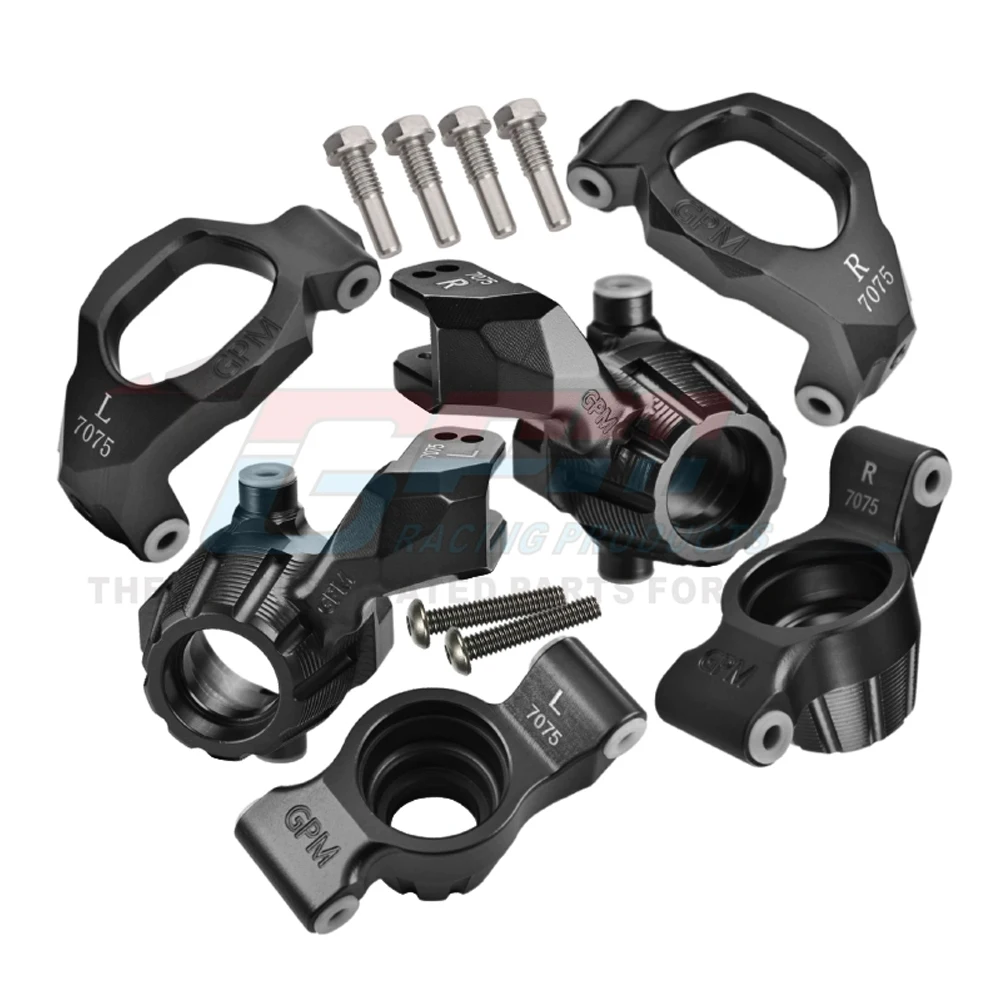 GPM for Traxxas 1/8 MAXX SLASH 6S 1/10 MAXX 4S RC Car Metal Front Steering Blocks +Caster Blocks + Rear Hub 8932 + 8937 + 8952 - Image 5