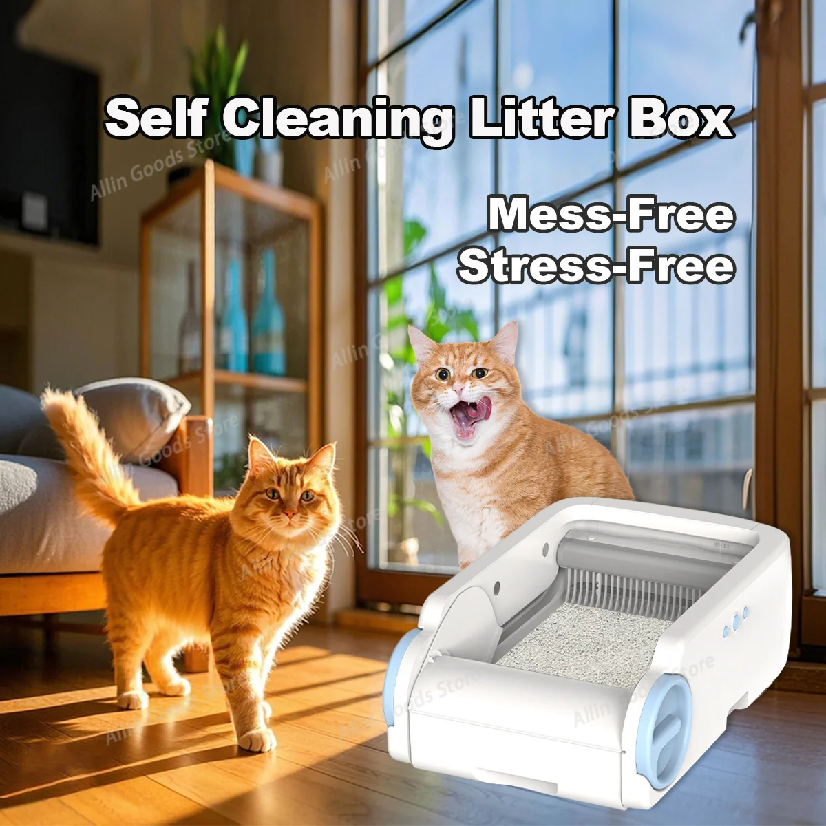 Open Smart Automatic Self-Cleaning Cat Litter Box App Remote Control Electric Cat Toilet Indoor Pet Litter Tray