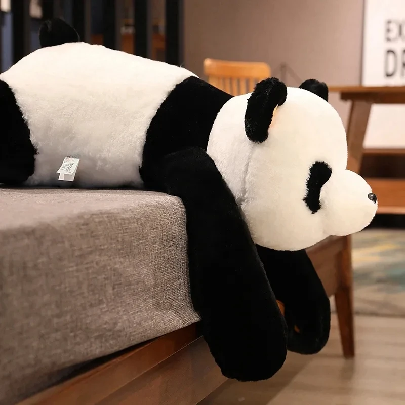 

60cm-120cm Giant Long Panda Plush Toys Soft Sleep Pillow Cartoon Animal Bear Stuffed Baby Doll Classic Kids Birthday Present