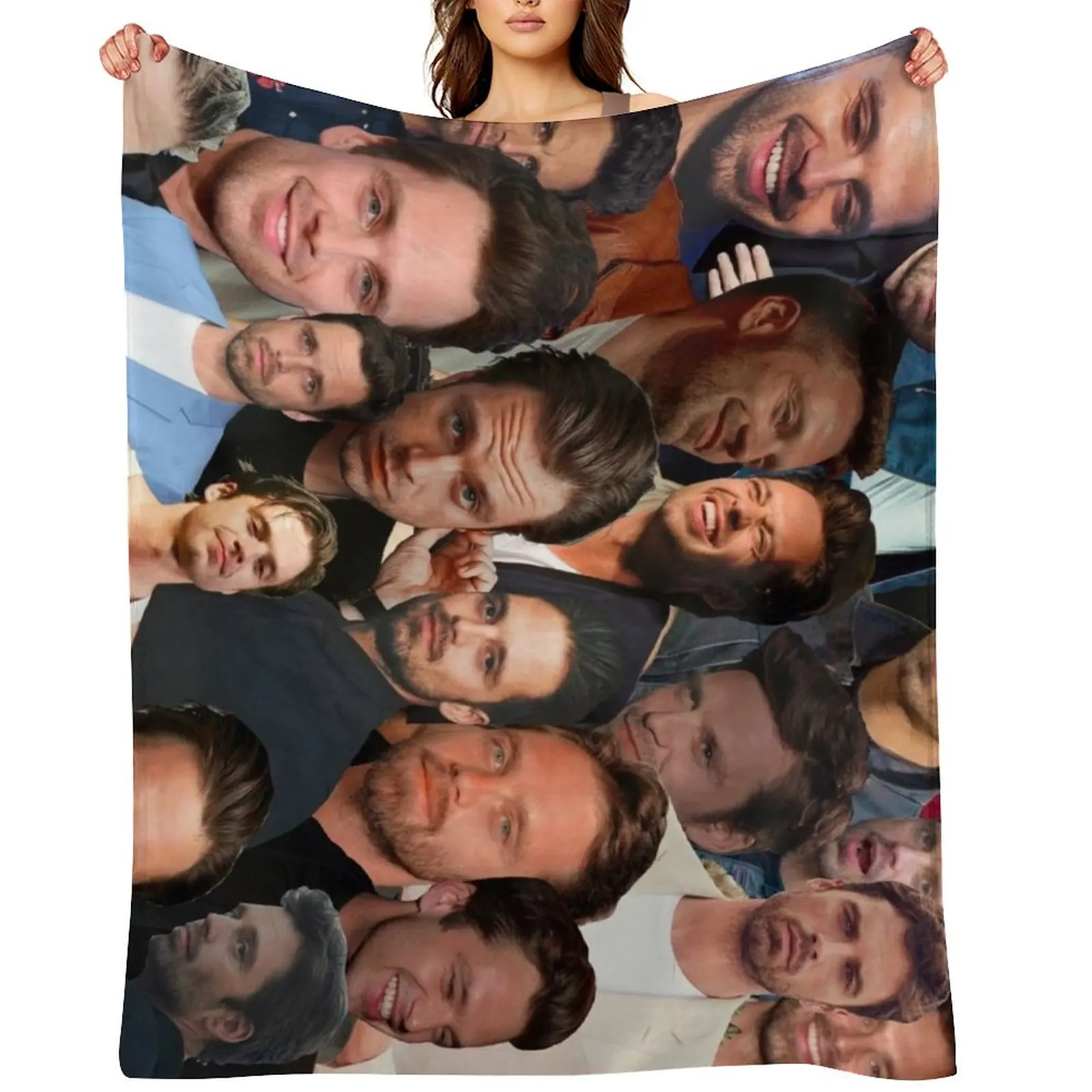 

Sebastian Stan Photo Collage 2 Throw Blanket Luxury St Soft manga Nap Blankets
