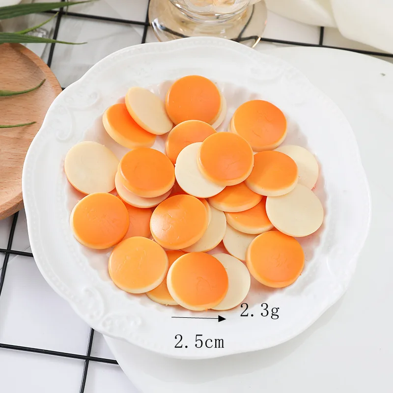 20 Stuks Cartoon Schattige Simulatie Koekjes Plat Back Hars Cabochon Plakboek Ambachten Diy Versieringen Telefoon Decoratie Accessoires