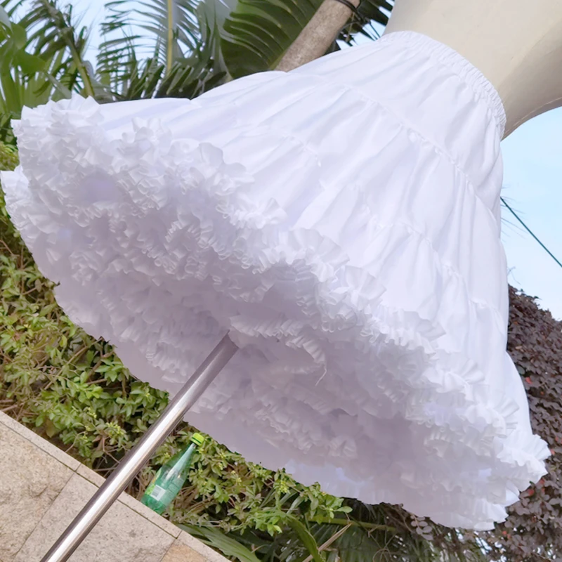 

Universal Puffy Women's Large Size Soft Tulle Petalless Cloud Versatile Lolita Daily Skirt Support Princess Style High Waist