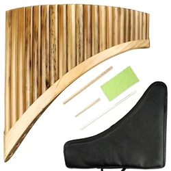 C Key 22 Pipes Panflute Romanian Spotted Bamboo Pan Flute Panpipes Handmade Woodwind Folk Musical Instrument