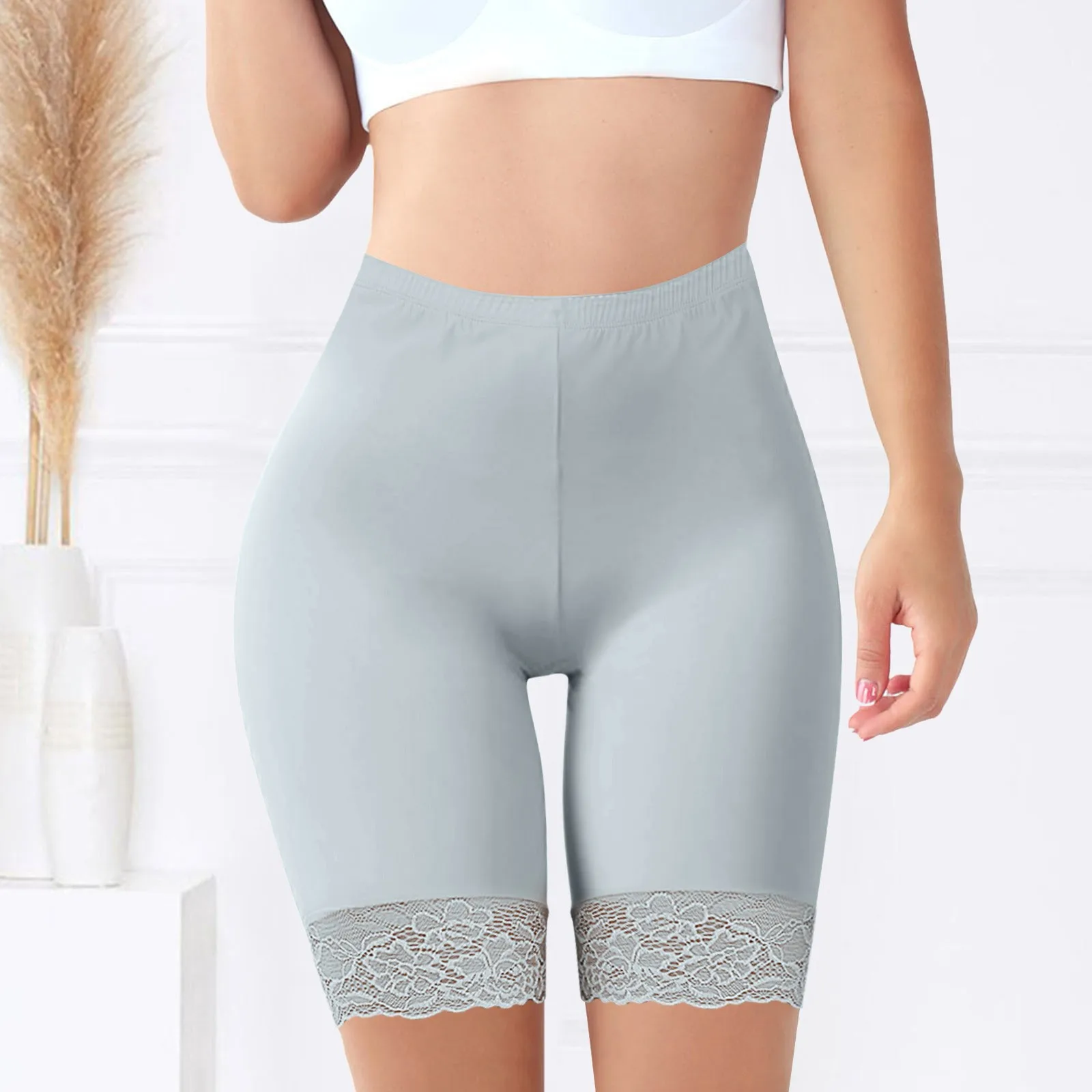 Women Safety Pants Elastic Soft Comfortable Modal Material Nude/Black Shorts Lace Safety Short Pants Female Lingerie Leggings