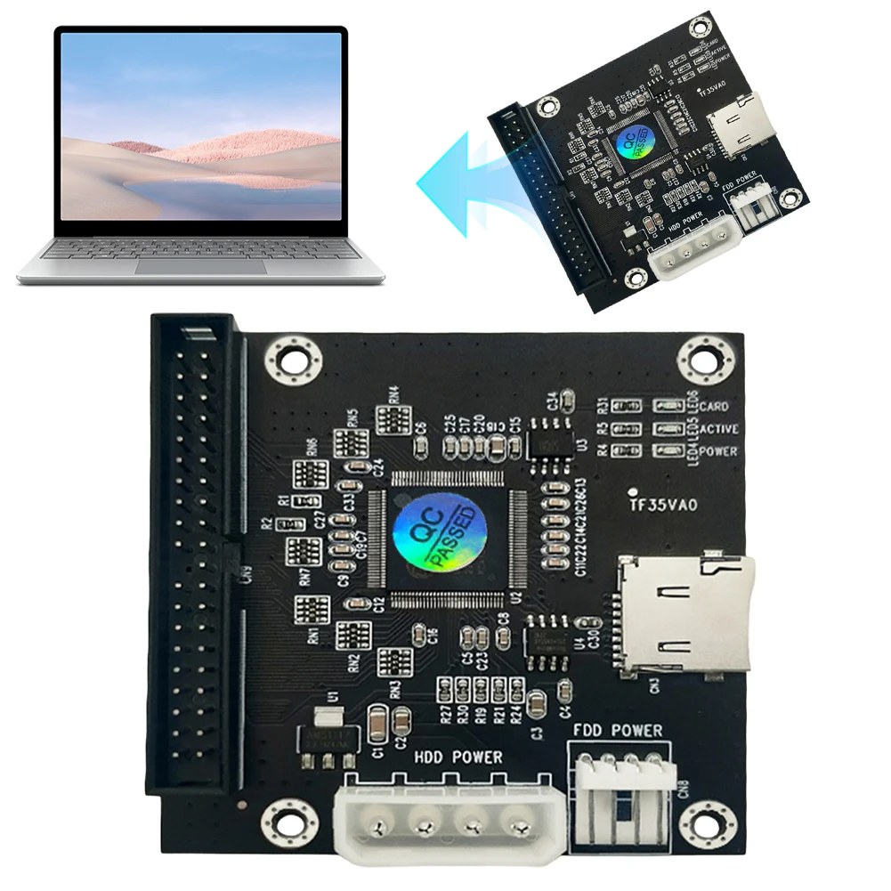 TF Mi cro SD To 3.5-inch IDE 40PIN Adapter Card Mi cro SD TF Card To IDE 40Pin 3.5in Male Adapter Industrial Embedded Mobile SSD