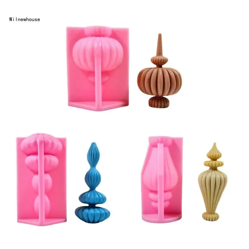 Geometric Tower Silicone Molds for Making Soap Home Decoration Dropship