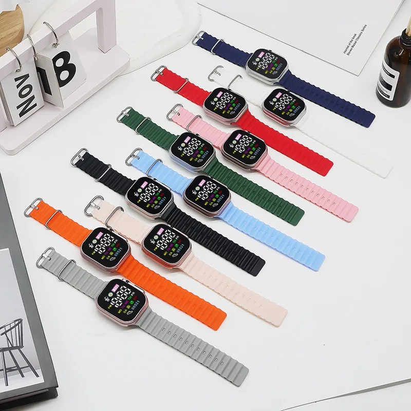 Luminous Children's Electronic Wristwatch LED Display Digital Kids Watches Sport Boys Girls Students Clock Watches Gifts Relojes