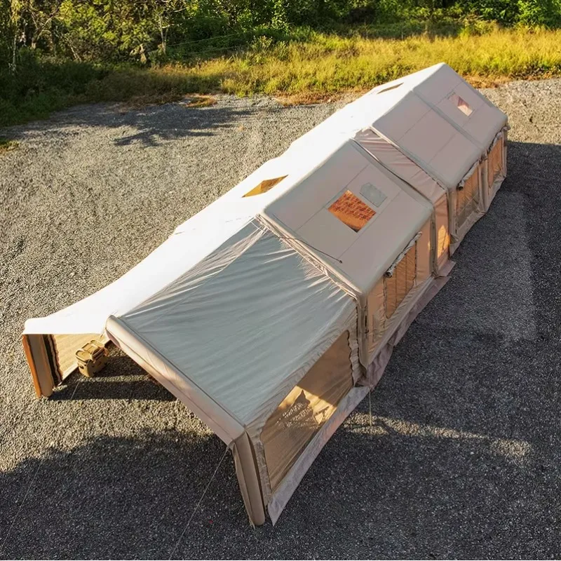 

2025 Three Rooms One Hall Inflatable Camping Tent House Outdoor Air Party Tent