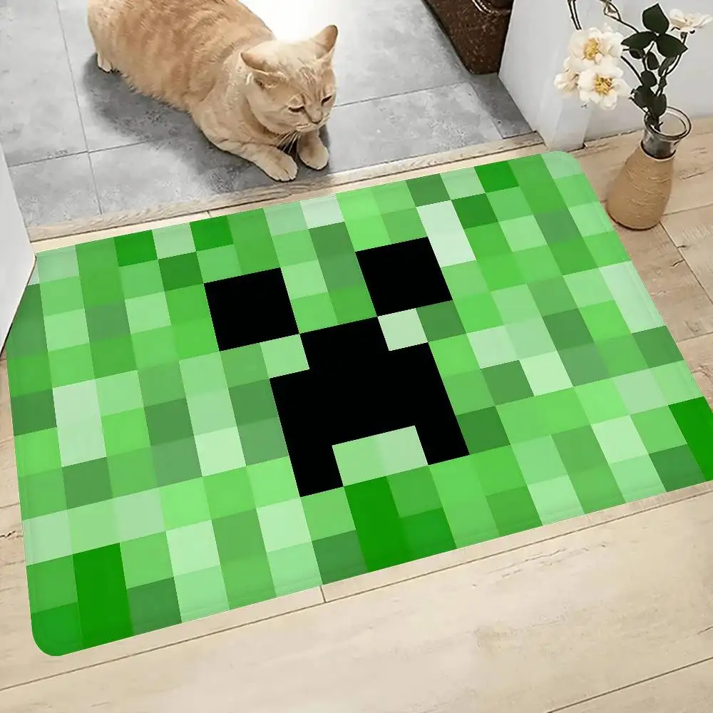 Sandbox Game M-Minecraft Floor Mat Cheaper Anti-slip Modern Living Room Balcony Printed Bedside Mats