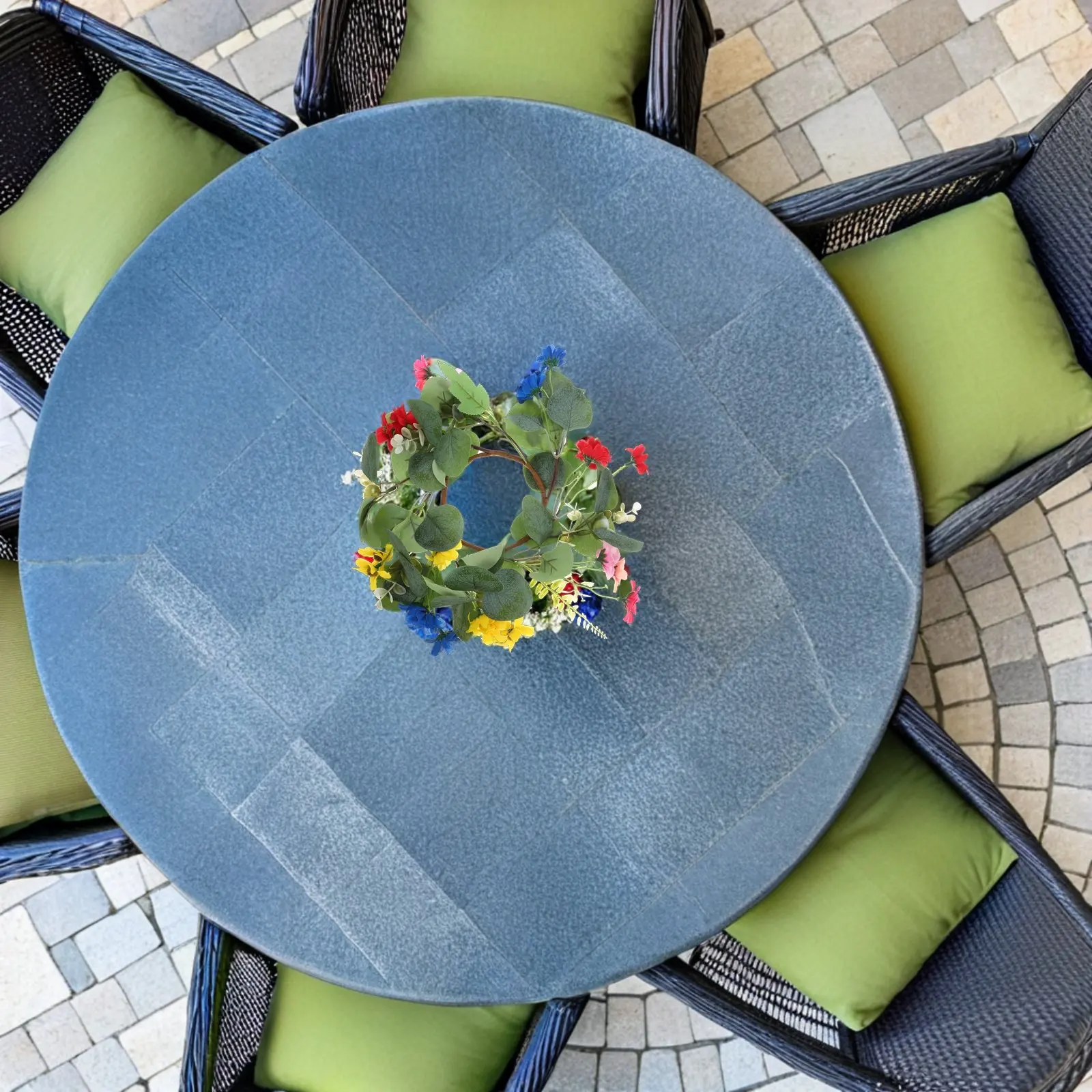 

2 шт. мини-кольца для венков, легкие кольца-венки в форме маргариток для свечей, для украшения обеденного стола, свадебного декора, натуральный вид