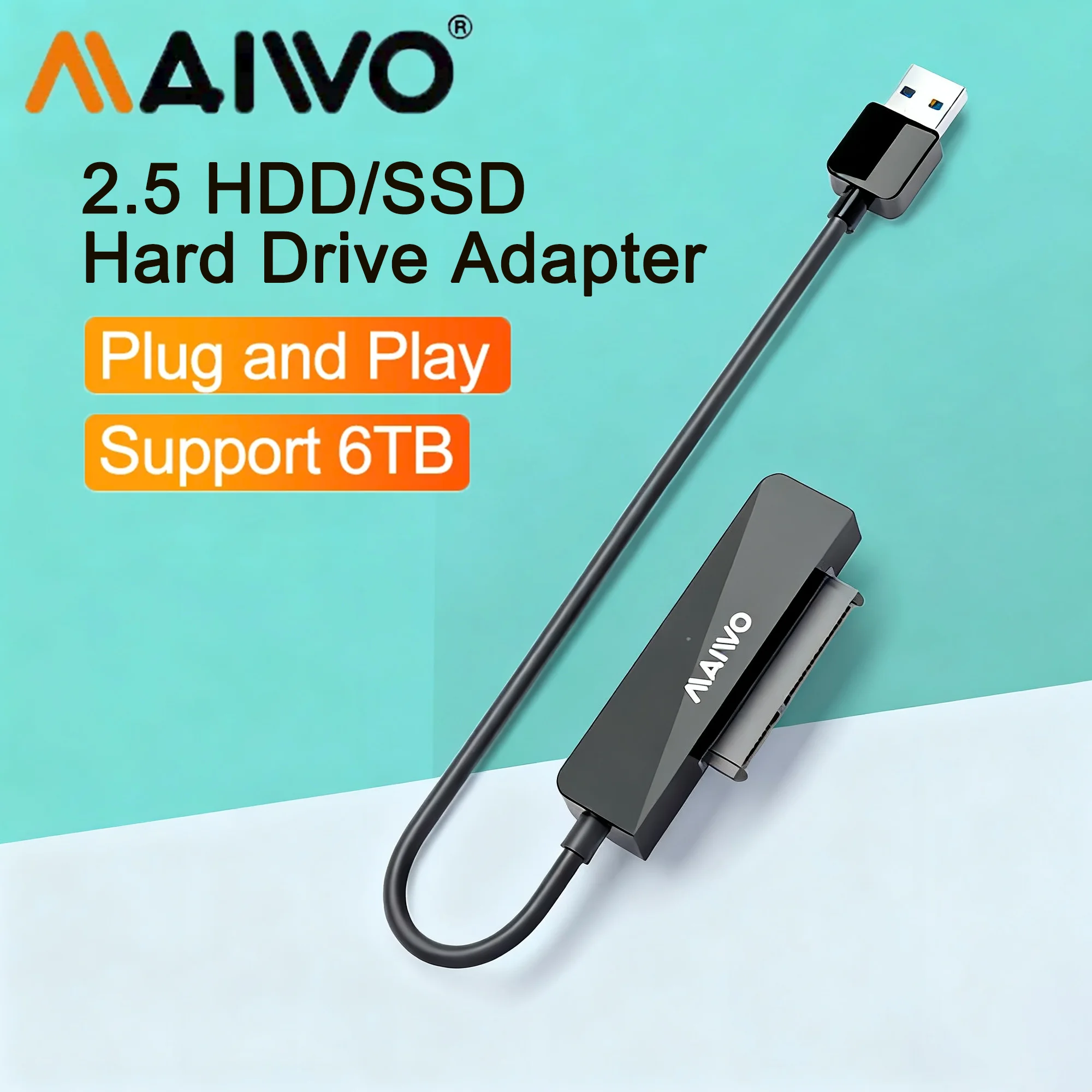 

MAIWO USB 3.0 2,5-дюймовый внешний чехол для хранения жесткого диска SSD SATA 5 Гбит/с Коробка для жесткого диска для ноутбука ПК Поддержка Plug and Play 7-9,5 мм