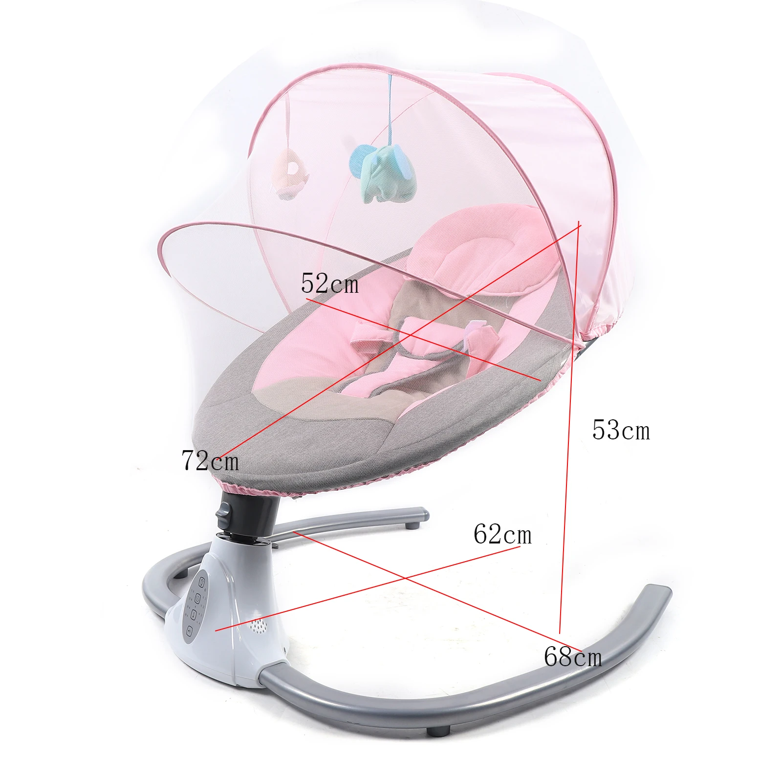 Bouncer Swing Chair Cradle Rocker Seat Bouncy Rocking with Music and Toys for 0-12Months 3-12kg