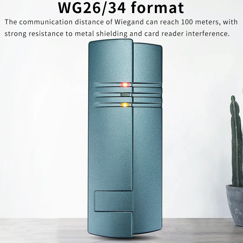 Pembaca RFID IC DC12V 13.56Mhz, Kepala Kontrol Akses NFC Tahan Air, Wiegand26/34, RS232, RS485, Format UART TTL untuk Pintu/Kantor