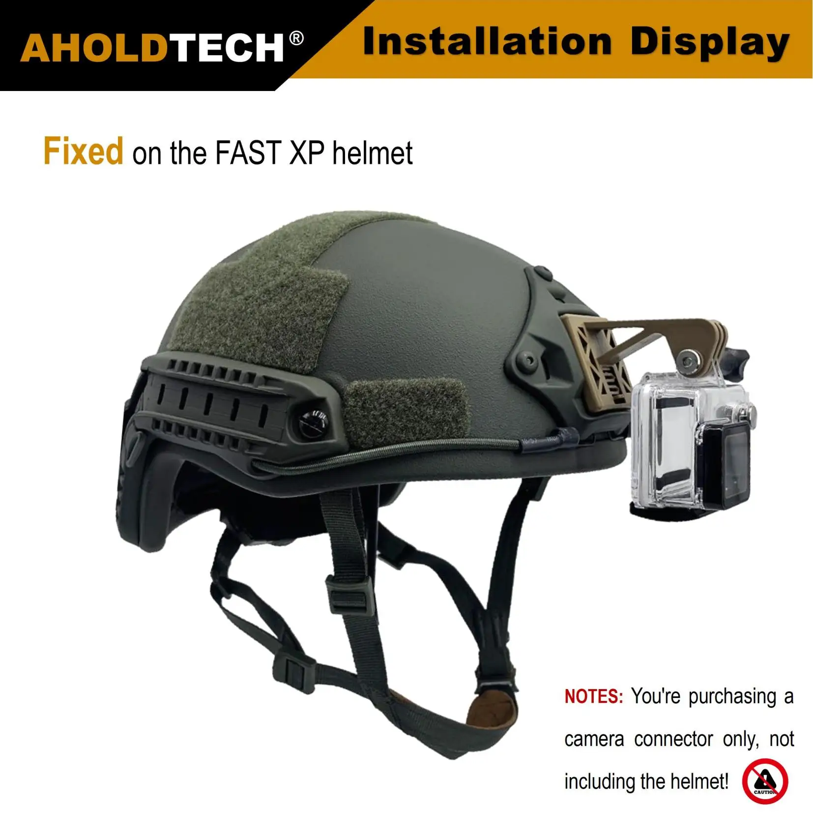 Aholdtech Ballistic Tactical Helmet Camera Phone Holder Mount Base Portable Helmet Bracket Base Adapter Lightweight