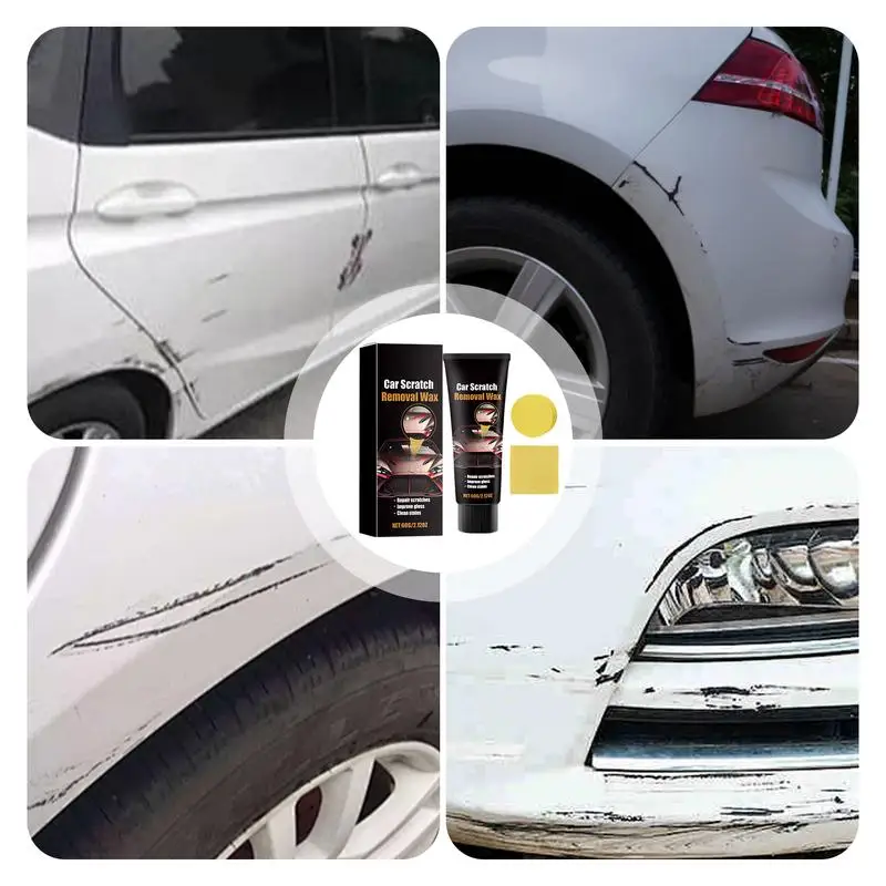 Auto Krassen Verwijdering Wax Auto Kras Werveling Roer Reparatie Pasta Wrijven Samengestelde Auto Verzorgingskit Handdoek & Spons Inbegrepen Elimineert