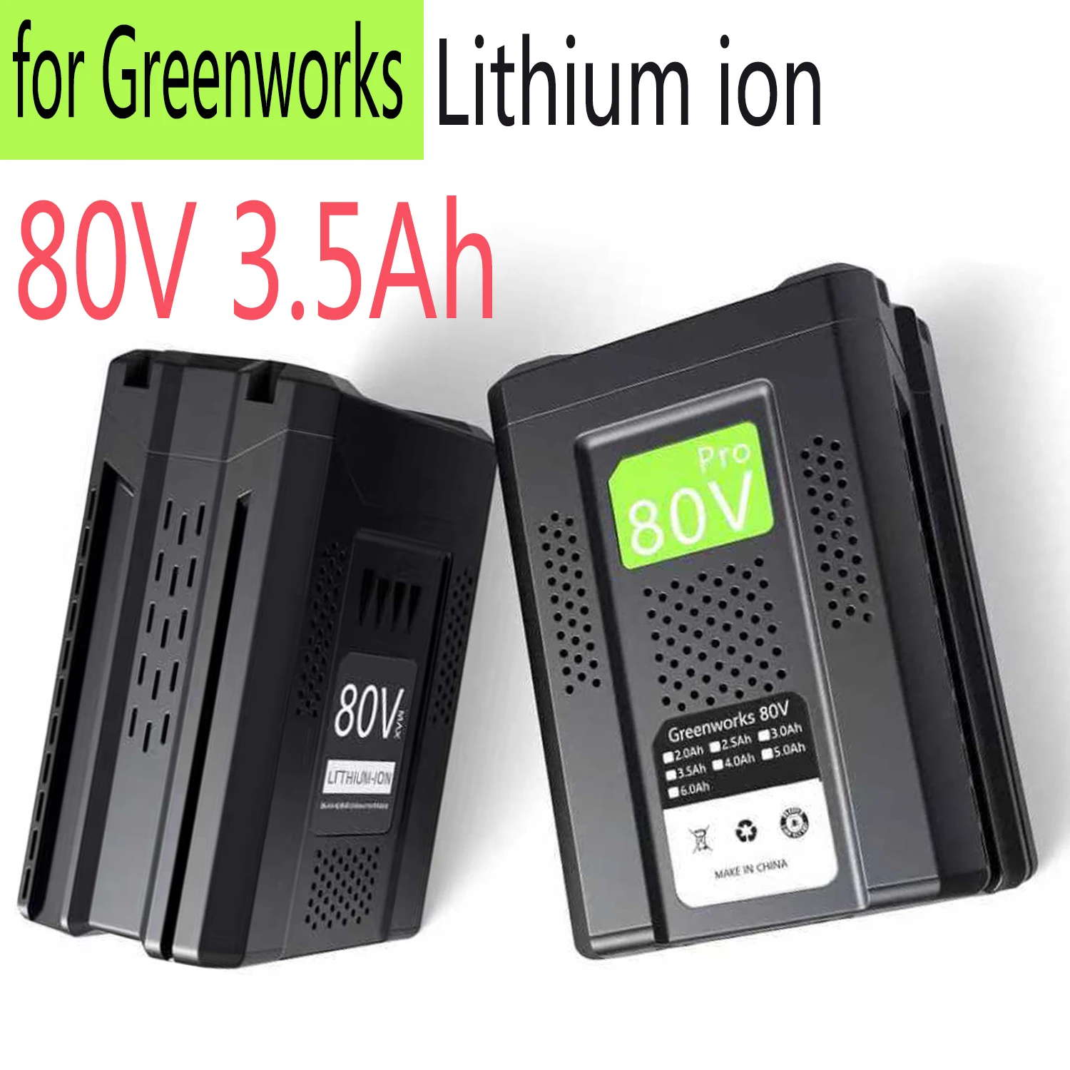 

Сменная литиевая аккумуляторная батарея Greenworks 3,5 Ач 80 В для GBA80200 GBA80250 GBA80400 GBA80250 GBA80500