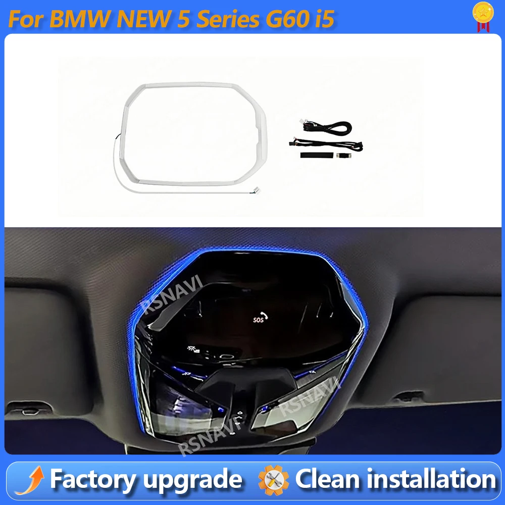 11 Color LED Ceiling Reading Ambient Light For BMW New 5 Series G60 I5 X3 G45 G48 LED Atmosphere Lights Starry Ceiling Light