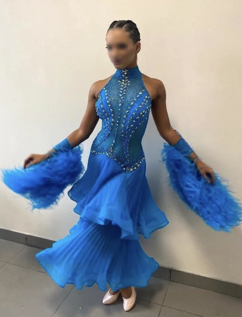 GOODANPAR  costume   Girls Professional Latin Dance Competition Dress Women Stage Dance Wear salsa dancing dance clothing