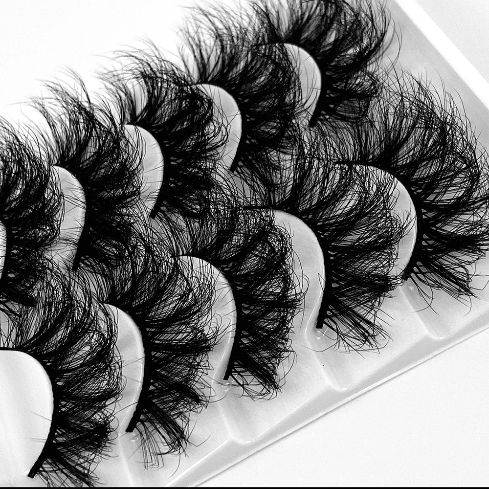 5Pairs 8D fake Lashes Bulk Faux Wispy Natural Mink Eyelash makeup Fluffy False Eyelashes