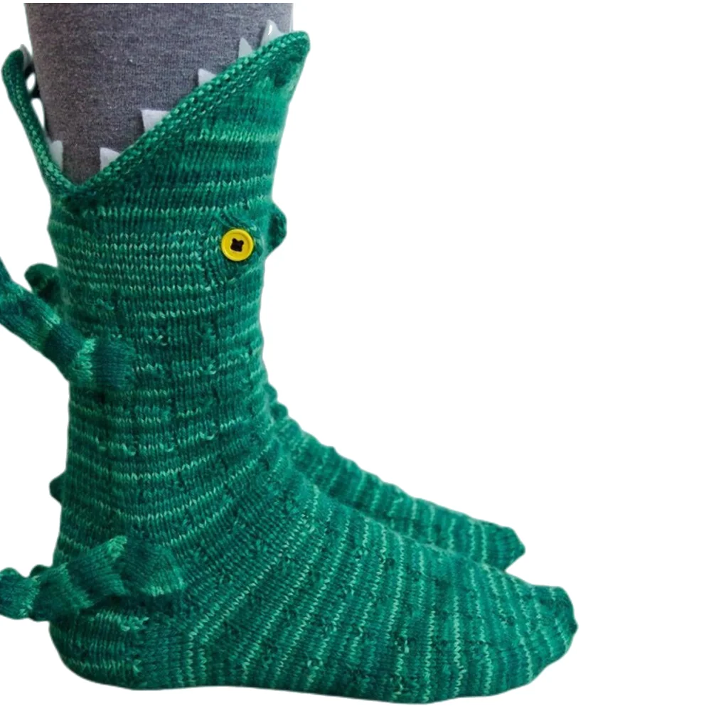 Funny Animal Socks for Women Novelty Crocodile Floor Socks Christmas Creative 3D Chameleon Knit Sock Funky Shark Socks