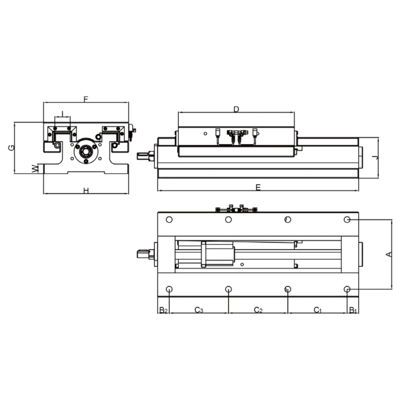 Precision Linear Stage Slide Table with Integrated Motor Support
