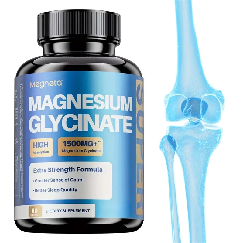 Magnesium Glycinate Supplement - Supports Muscle Relaxation and Bone, Heart and Nerve Health, Maintains A Healthy Level of Sleep
