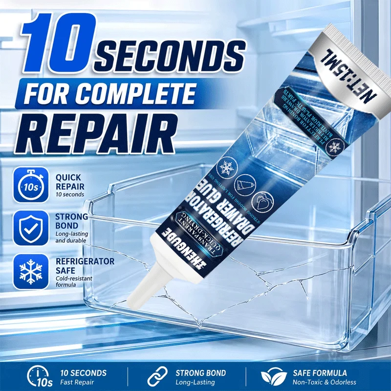 Cold Resistant Waterproof Fridge Drawer Seal Repair Glue Strong Adhesive for Refrigerator Freezer Plastic Glass Household Use