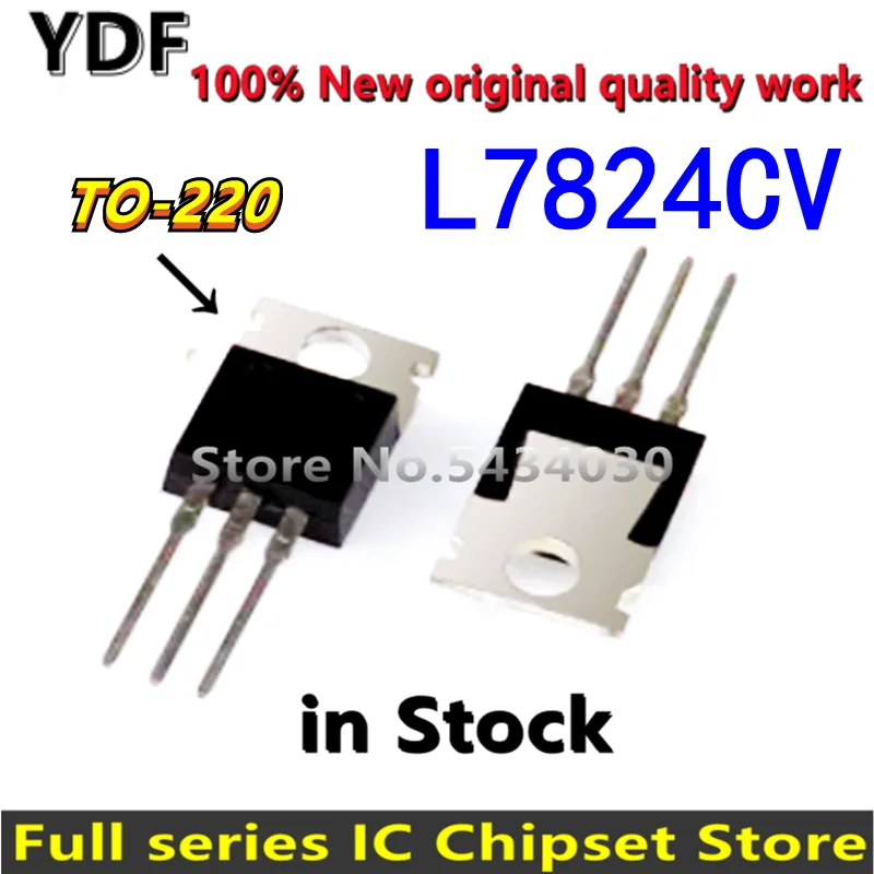 (10pcs) 100% New L7824CV L7824 7824 TO220 LM7824 MC7824 TO-220