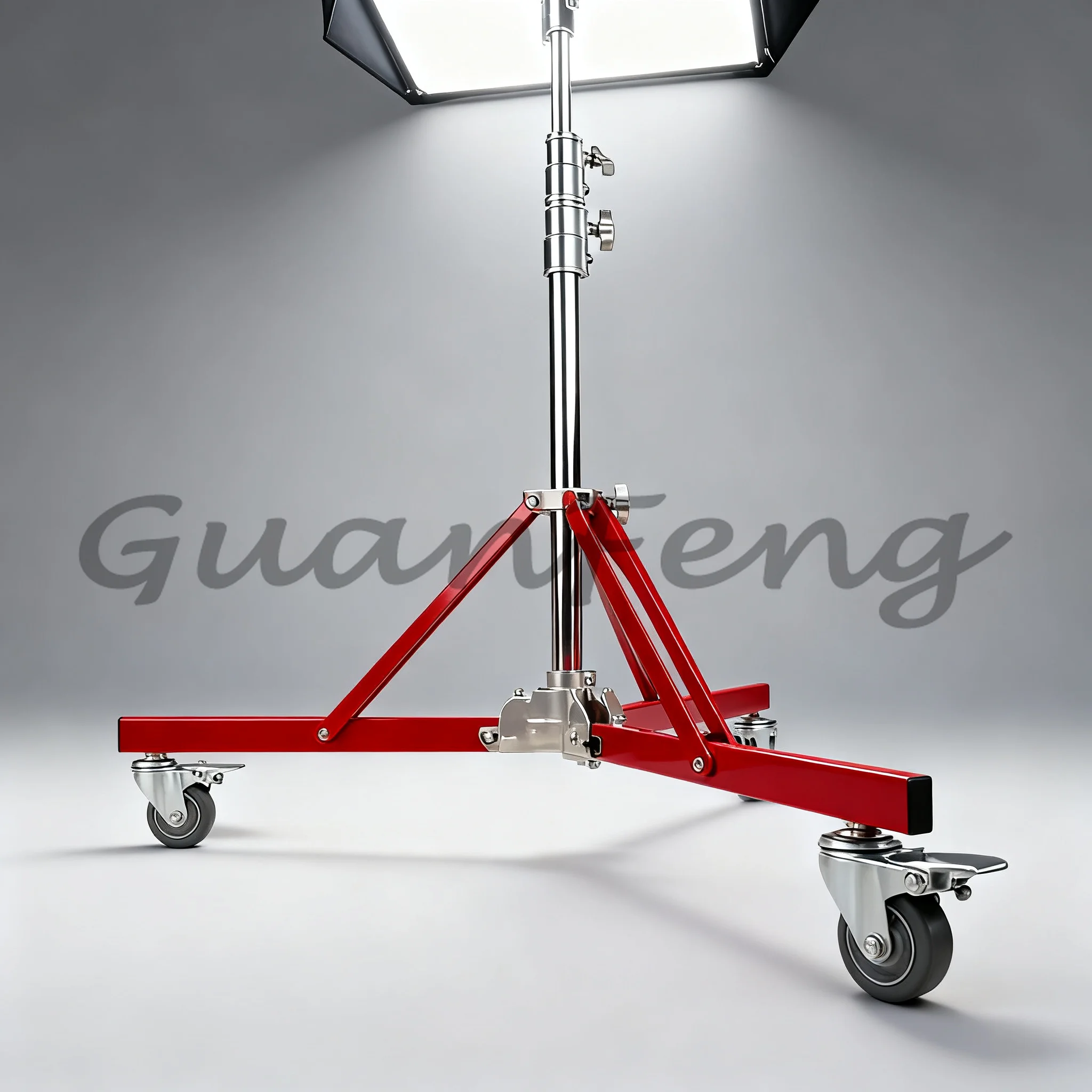 320cm Stainless Steel C Stand Light Stand with 3 Wheels, All Metal Magic Leg Tripod, Fit for Stainless Steel Arm Crossbar