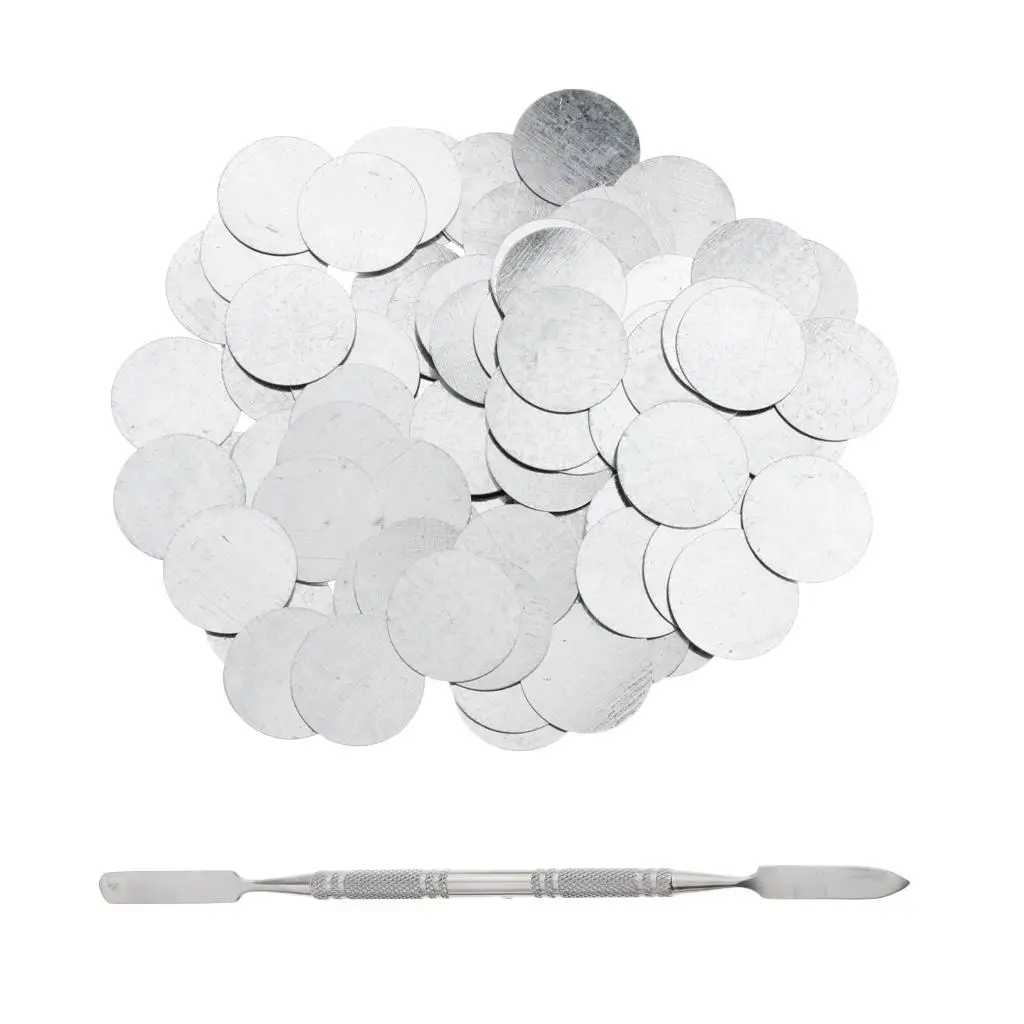 Bulk 100Pcs Round Metal Stickers for Magnetic Makeup Palette Adhesive Discs