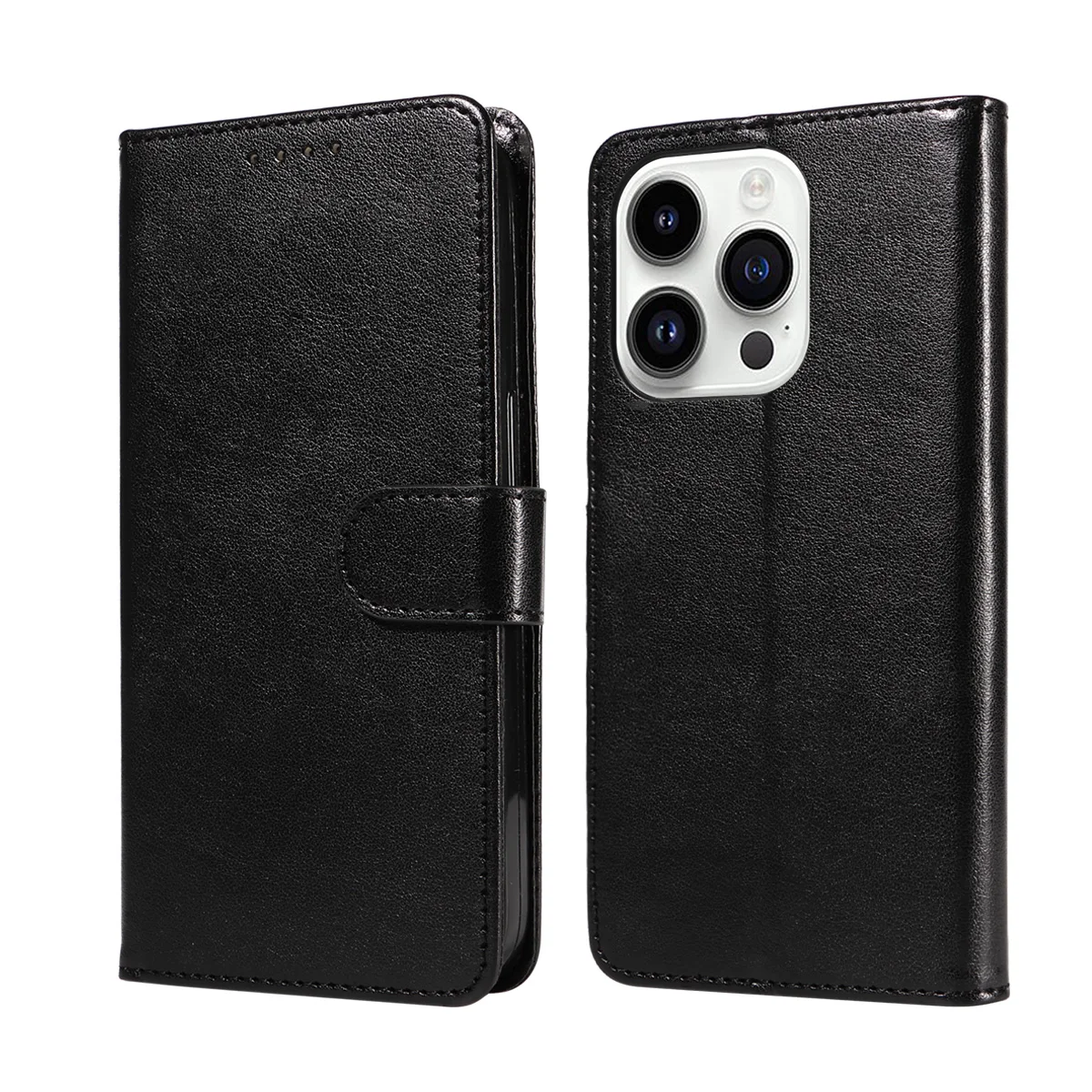 High Quality Faux Leather Phone Case for IPhone 14 13 11 Pro Pro Max Plus Mini Card Slot Clamshell Case,Wallet Function image 2
