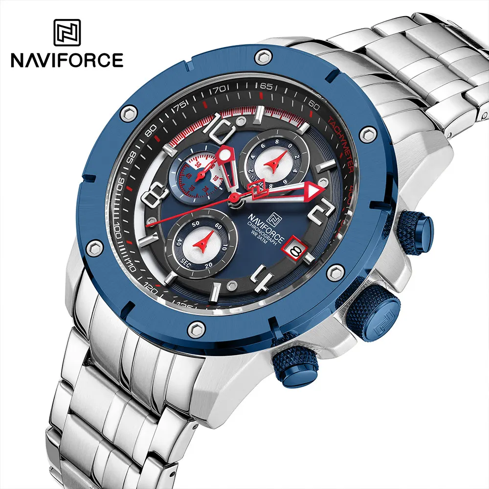 

NAVIFORCE Quartz Watch Business Top Brand Wristwatch Steel Casual Chronograph Watch Fashion Luxury Waterproof Relogio Masculino
