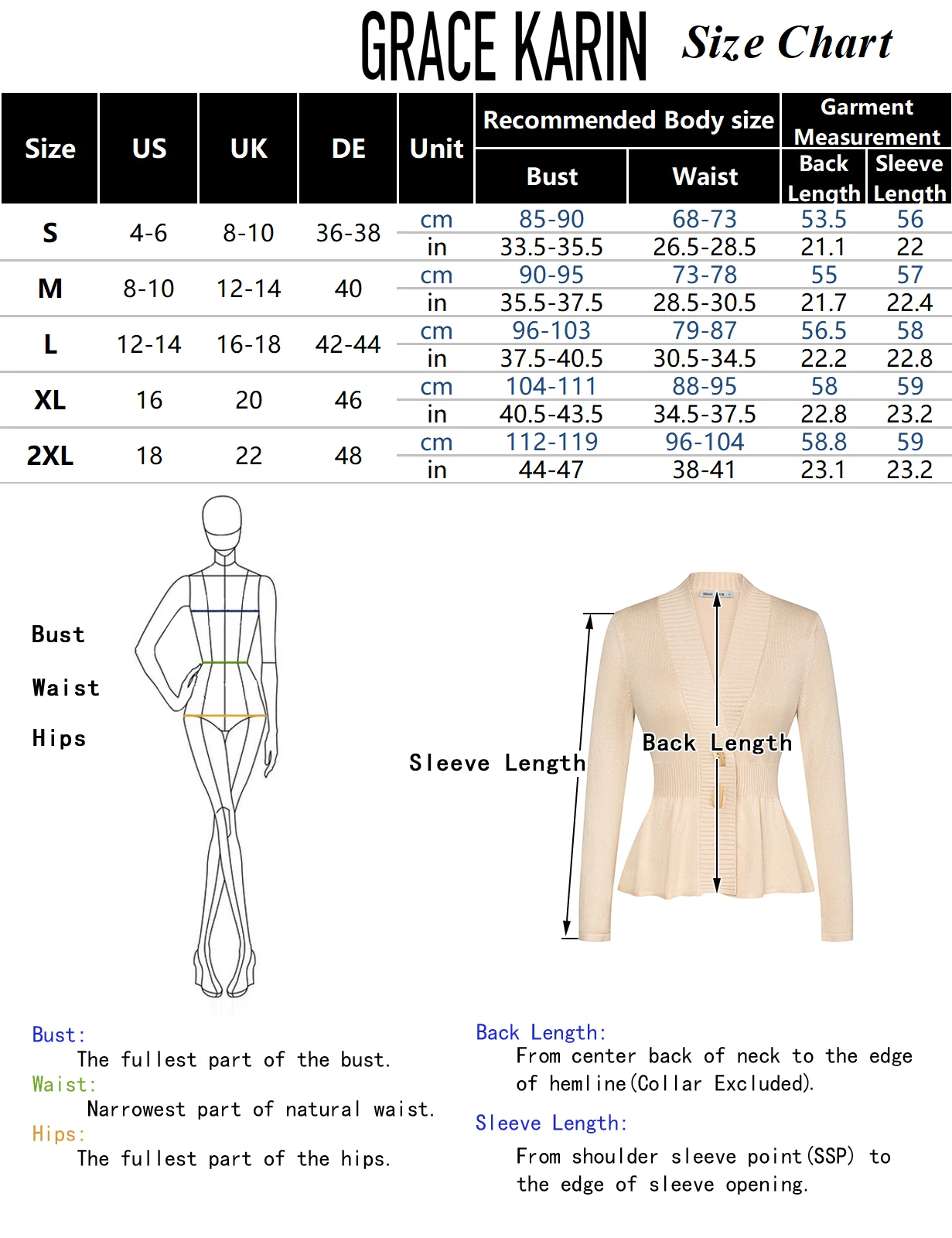 GK Women Cardigan Slim Fit Fashion Casual Defined Waist Spring Autumn Long Sleeve Elegant V-Neck Button-Up Knitted Sweater