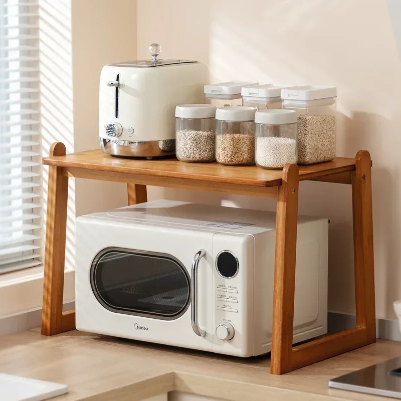 Durable Kitchen Shelf Countertop Storage Rack Microwave Rack Desktop Storage Rack Multifunctional Rice Cooker Oven Stand