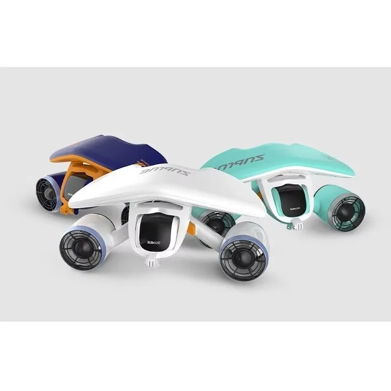 New Design White Shark Underwater Thruster with Mixed Jet Propulsion 100W 1.5m/s Speed for Water Scooter & Skateboard Combo Use