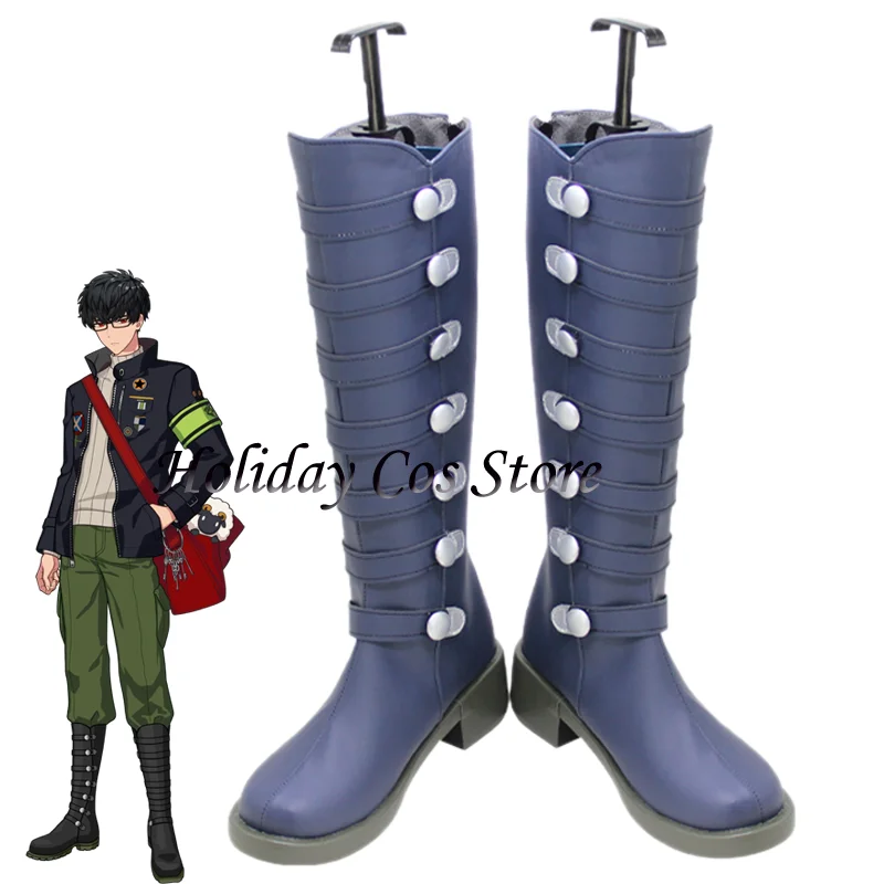 Game Promise Wizard Lennox Ram Cosplay Shoes Leather Shoes Lennox Mr. Shepard Role Play Uniform Props Shoes Halloween Carnival