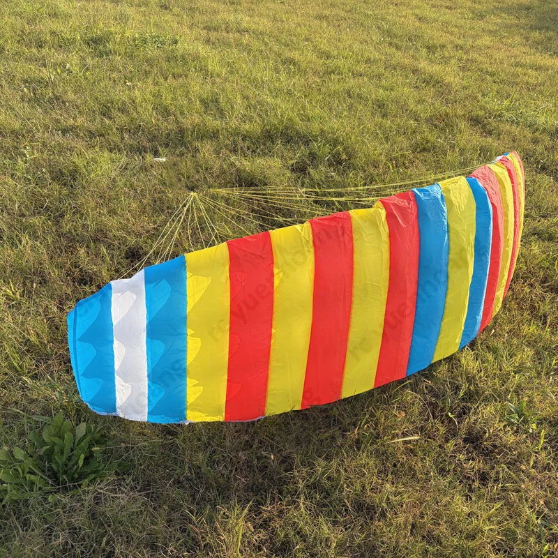1 pz 2.1 metri di apertura alare baldacchino multicolore paracadute panno sport all'aria aperta accessori fai da te per modello parapendio telecomandato
