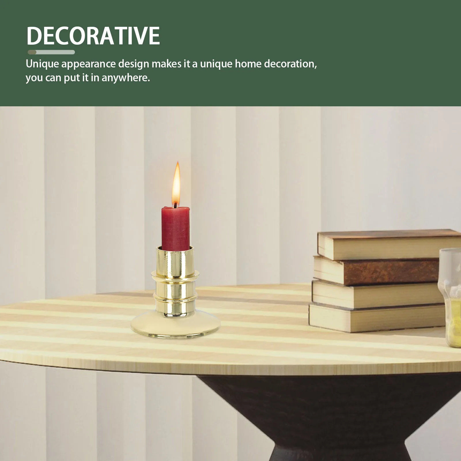 

10Pcs Plastic Candlestick Hollow-Out Simple Candleholder Desktop Decor LED Accessory Plastic Candlestick