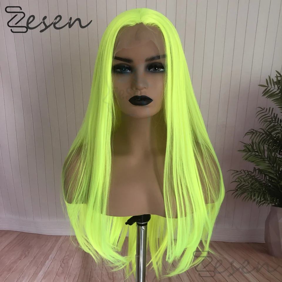 Straight Lace Front Wig Synthetic Blonde Wig For Black Women Cosplay Heat Resistant Pre Plucked 613 Lace Frontal Long Wig Hair