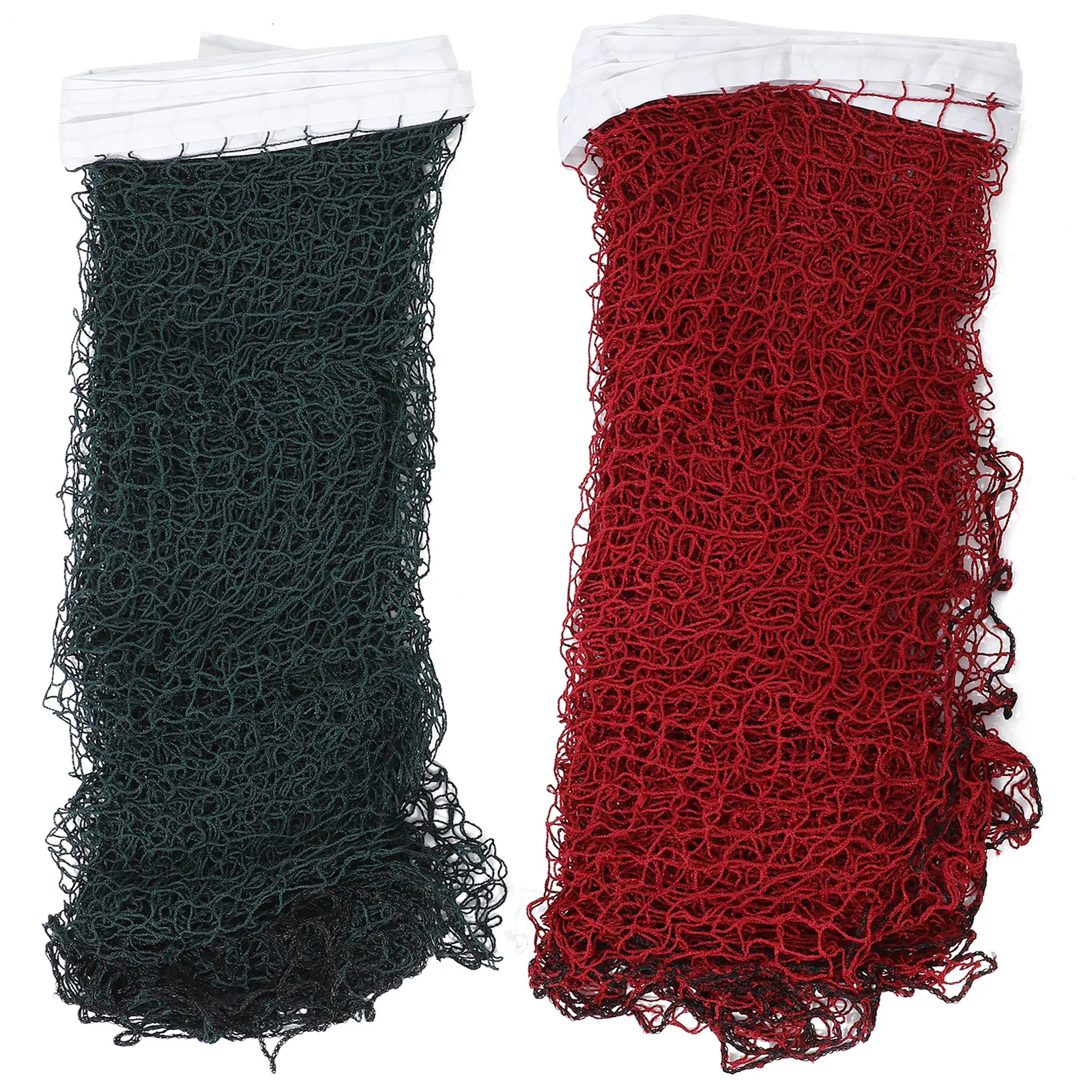 2 قطعة شبكة كرة الريشة المحمولة قابلة للطي سهلة الإعداد ألياف البولي بروبيلين المتينة للاستخدام الداخلي والخارجي شبكة كرة الريشة الرياضية المتعددة