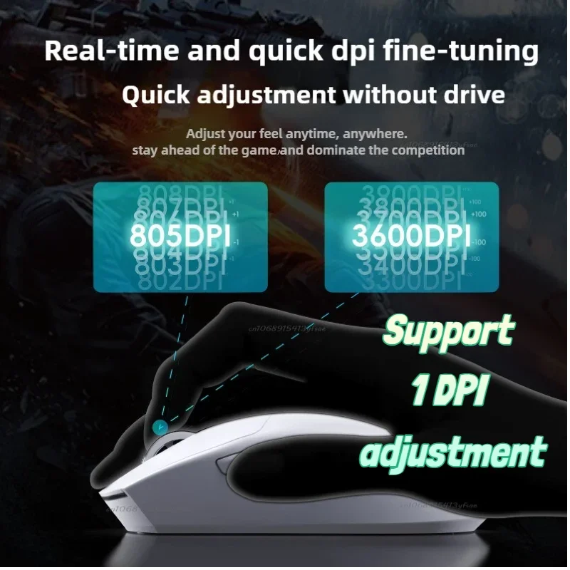 Ergonomic Wireless Gaming Mouse 16000 DPI 1000Hz Polling Rate S1 Chip Comfort Grip Three Mode Connectivity Macro Support