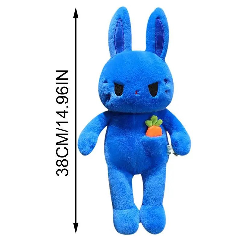 38cm Blue Rabbit Plush Toys Kawaii Cartoon Bunny Dolls Soft Sleeping Plush Pillows Cute Stuffed Animals Kids Birthday Gifts