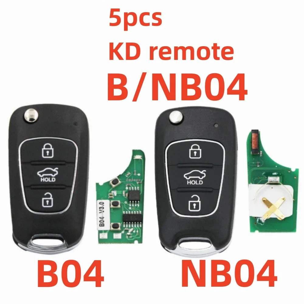 5pcs KEYDIY NB04 B04 3 Buttons Multi-functional Car Remote Key KD NB/B Universal Remote Key for HY Style KD900 URG200 KD-X2