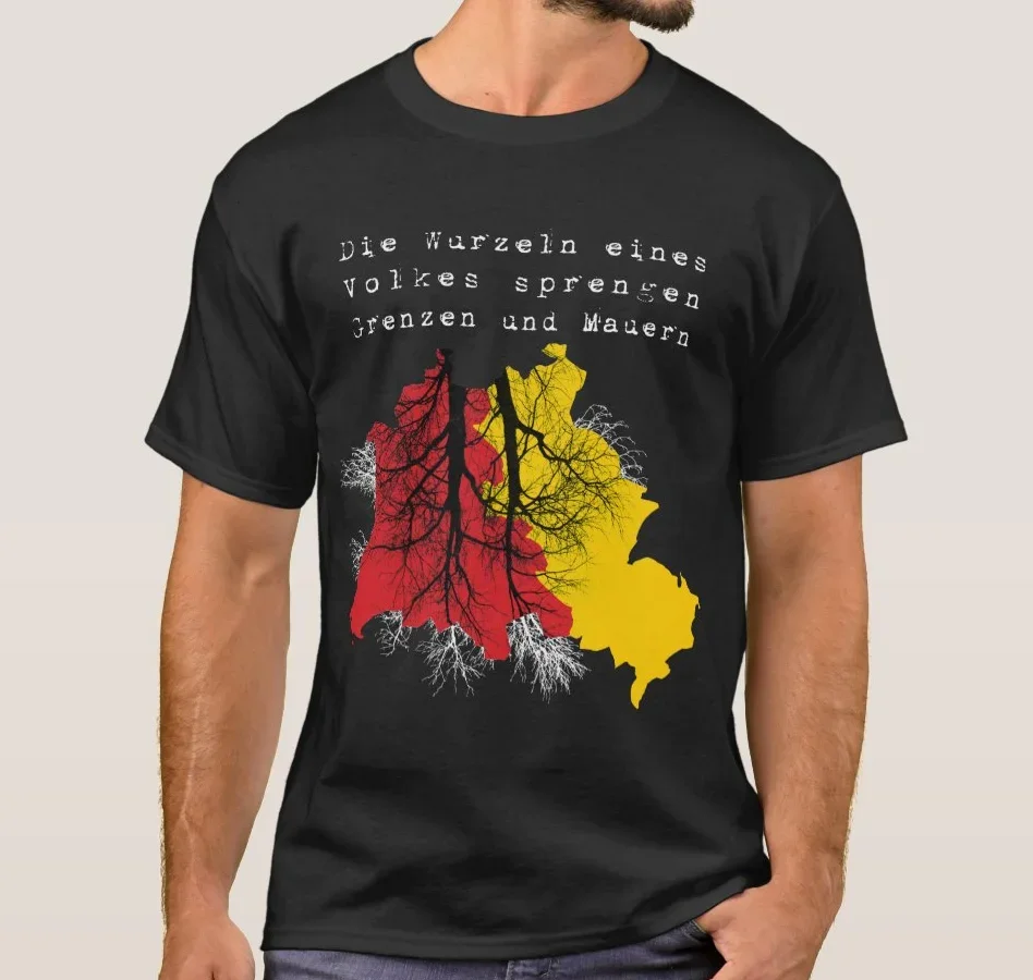 The Roots of A People Blow Up Borders and Walls. Fall of The Berlin Wall Commemorate Cotton O-Neck Unisex T-Shirt New Gift S-3XL