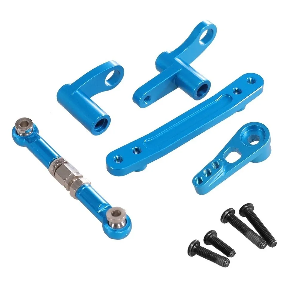 Aluminum Alloy Steering Assembly Hard Anodized Finish Upgrade Parts RC Car Link Rod CNC Engraving Model Car for SCY 16101-16201