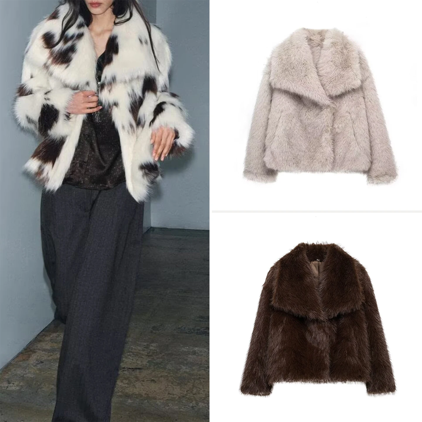 Ele Multi-Color Lange Sve ort Jaet Z Dames Faion 2025, nieuwe collectie, warme losse pasvorm, knoopsluiting