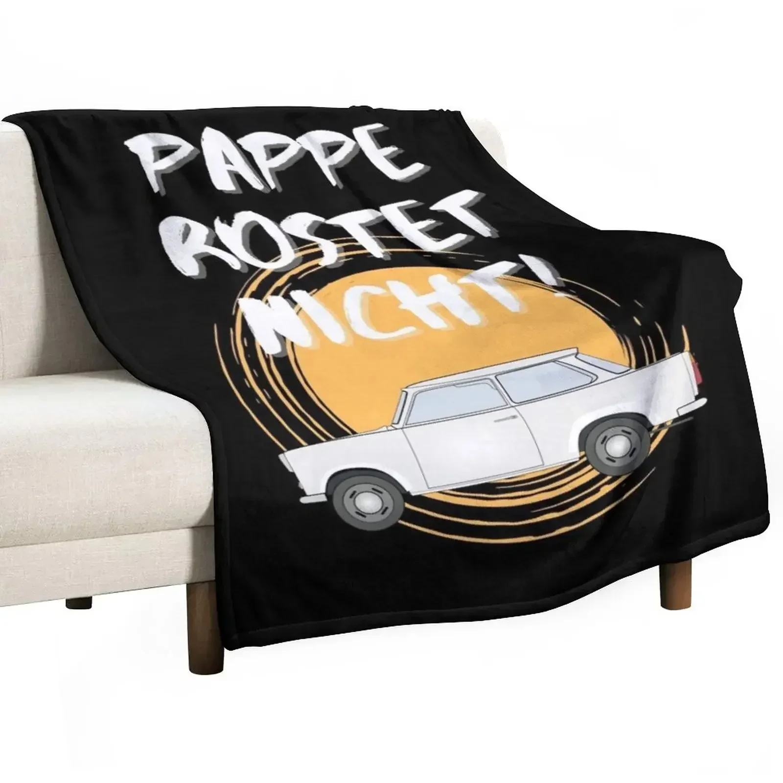 Cardboard Trabant Won't Rust GDR Two-stroke Humor Throw Blanket christmas gifts Furry Blankets