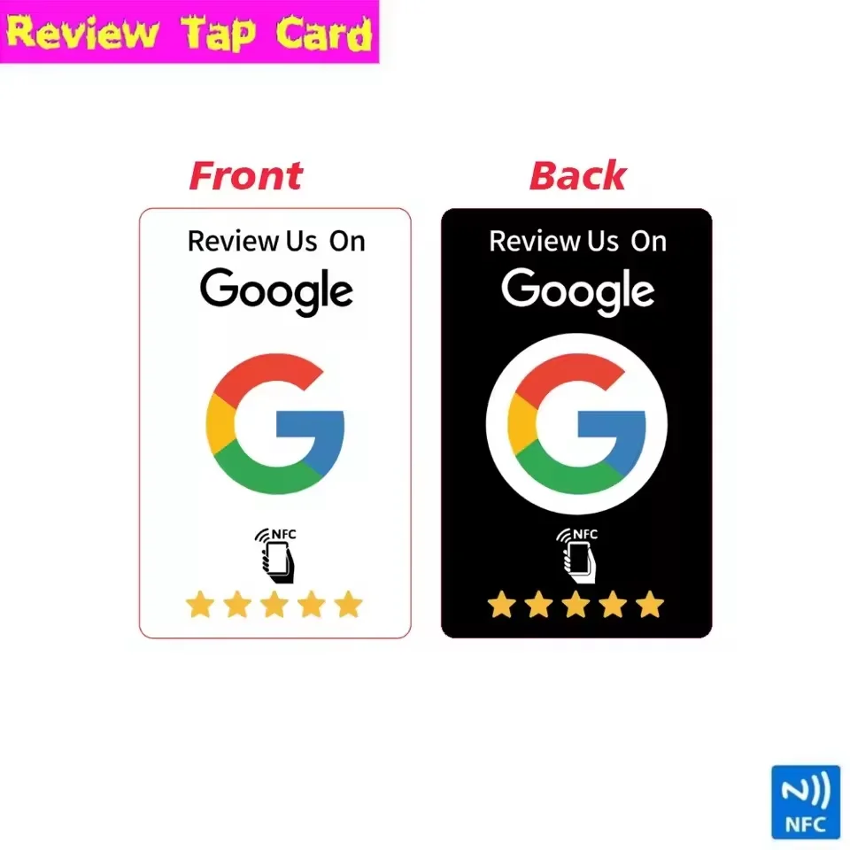 Google Review NFC Card Increase Your Reviews PVC Material Standard Card Size Google Tap To review Card,Boost Business Presence