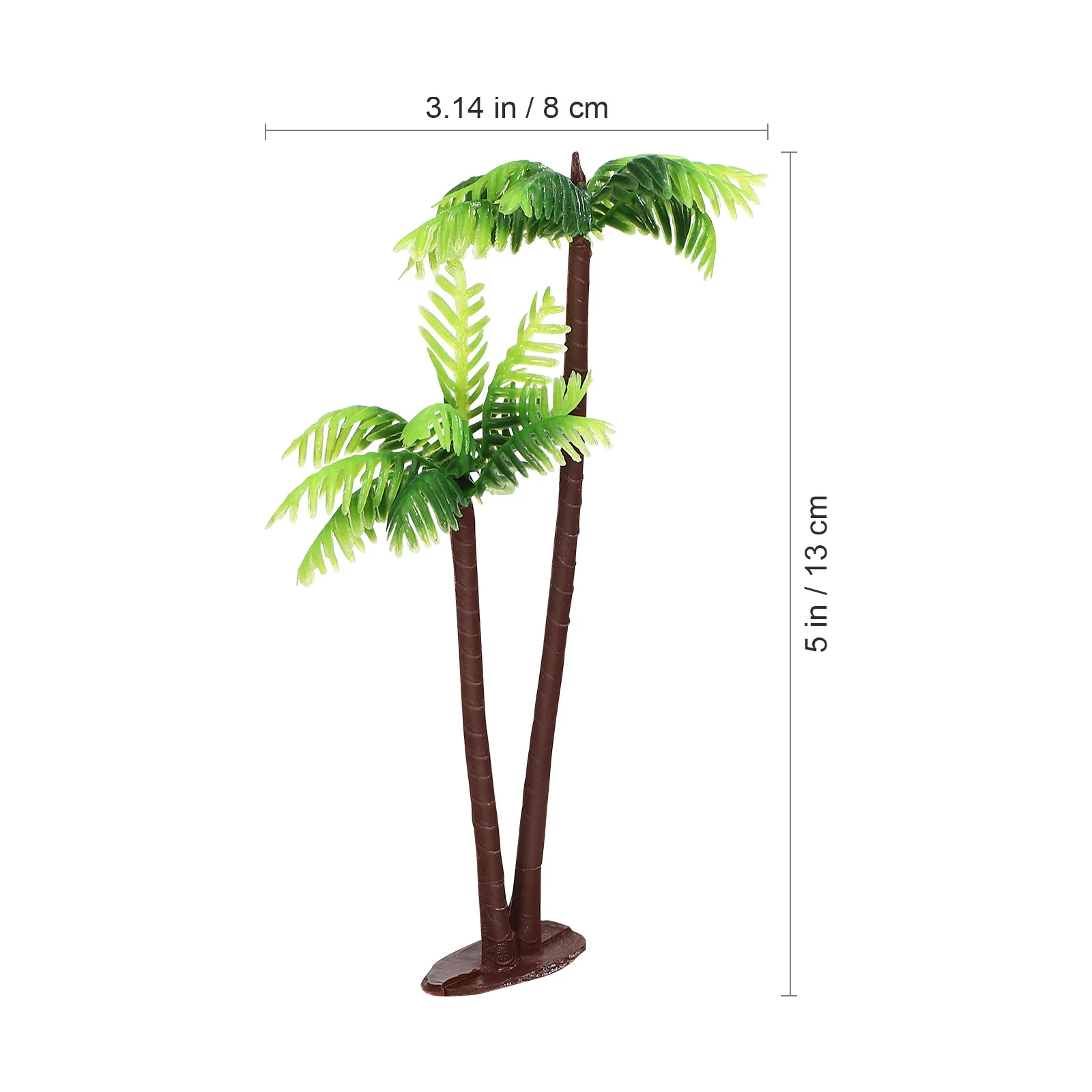 

12Pcs Plastic Coconut Palm Tree Miniature Waterproof Craft Plants for Micro Landscape Terrarium Mini Garden Palm