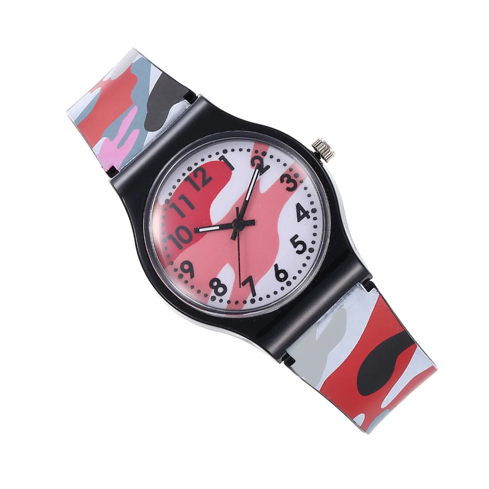 Orologio al quarzo mimetico da 1 pezzo, durevole, impermeabile, regolabile, stile cool per la scuola e l'aperto